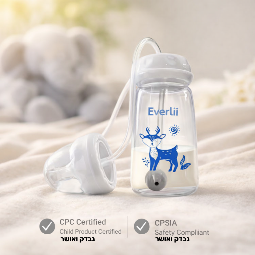 בקבוק האכלה חכם המדמה הנקה טבעית